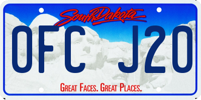 SD license plate 0FCJ20