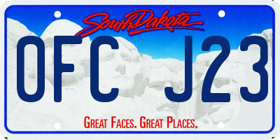 SD license plate 0FCJ23