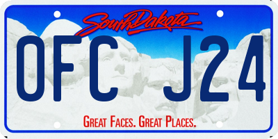 SD license plate 0FCJ24