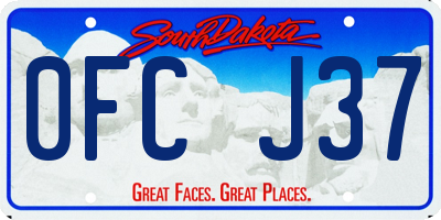 SD license plate 0FCJ37