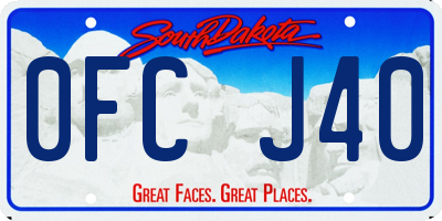 SD license plate 0FCJ40