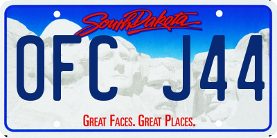 SD license plate 0FCJ44
