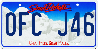 SD license plate 0FCJ46
