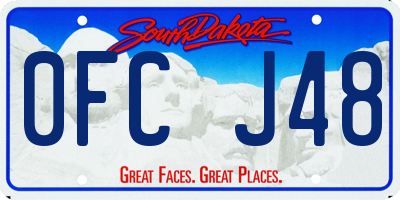 SD license plate 0FCJ48