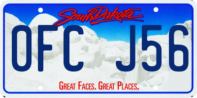 SD license plate 0FCJ56