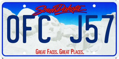 SD license plate 0FCJ57