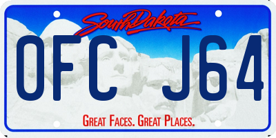 SD license plate 0FCJ64