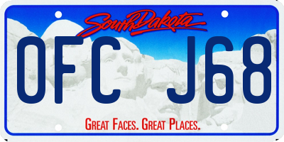 SD license plate 0FCJ68