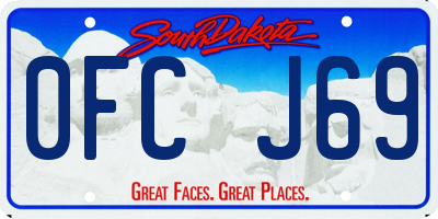 SD license plate 0FCJ69