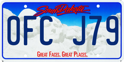 SD license plate 0FCJ79