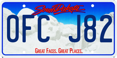 SD license plate 0FCJ82