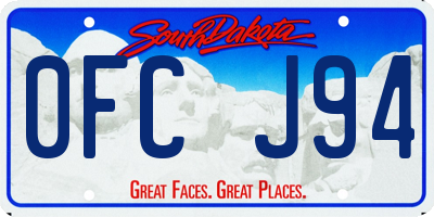 SD license plate 0FCJ94