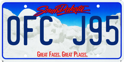 SD license plate 0FCJ95