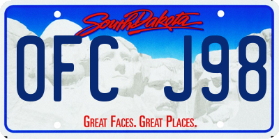 SD license plate 0FCJ98