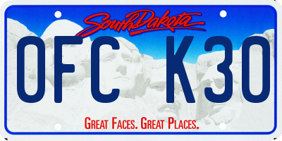 SD license plate 0FCK30