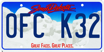 SD license plate 0FCK32