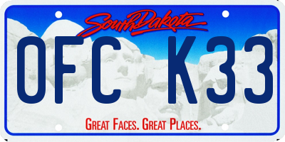 SD license plate 0FCK33