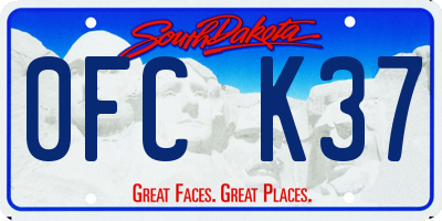 SD license plate 0FCK37