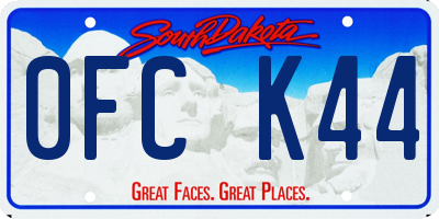 SD license plate 0FCK44