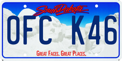 SD license plate 0FCK46