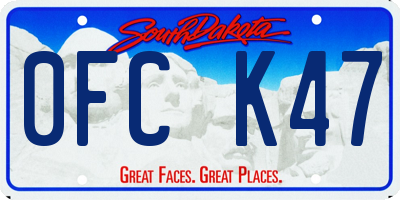 SD license plate 0FCK47