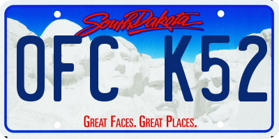 SD license plate 0FCK52