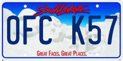 SD license plate 0FCK57