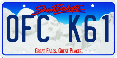 SD license plate 0FCK61