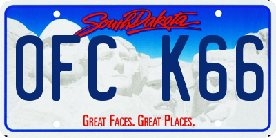 SD license plate 0FCK66