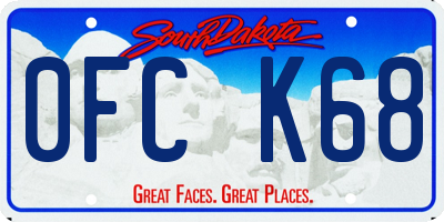 SD license plate 0FCK68