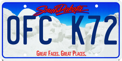 SD license plate 0FCK72