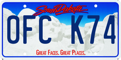 SD license plate 0FCK74
