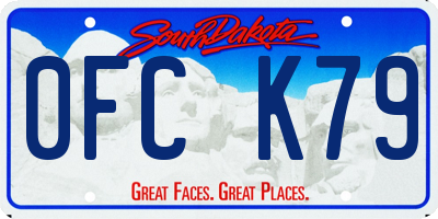SD license plate 0FCK79