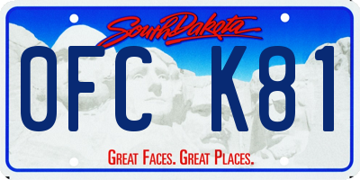 SD license plate 0FCK81