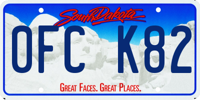 SD license plate 0FCK82