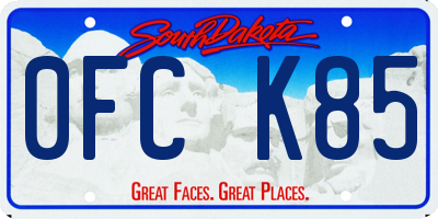 SD license plate 0FCK85