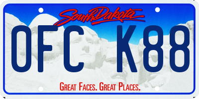SD license plate 0FCK88