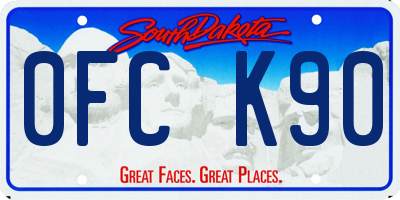 SD license plate 0FCK90