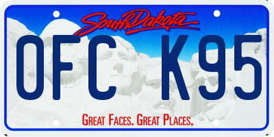 SD license plate 0FCK95