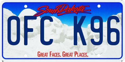 SD license plate 0FCK96