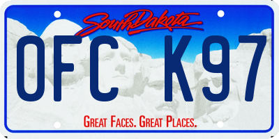 SD license plate 0FCK97
