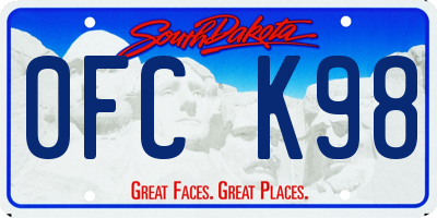 SD license plate 0FCK98