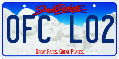 SD license plate 0FCL02