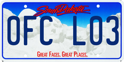 SD license plate 0FCL03