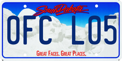 SD license plate 0FCL05