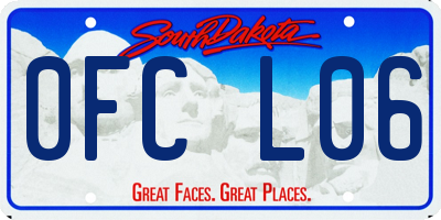 SD license plate 0FCL06