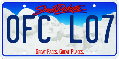 SD license plate 0FCL07