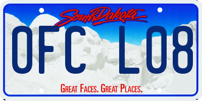 SD license plate 0FCL08