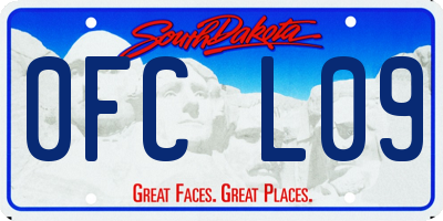 SD license plate 0FCL09