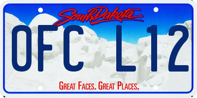 SD license plate 0FCL12
